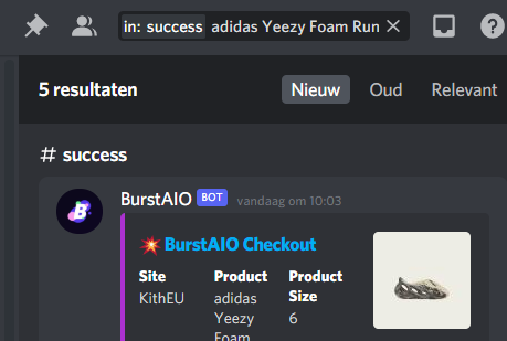 0xKishan's tweet image. Ty once again @BurstAIO. 5 on Kith 🤍 

@Atlas_Notify