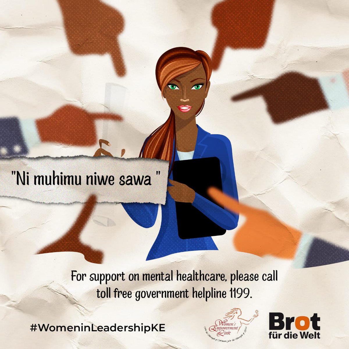 There is a lot of societal pressure that impacts the mental wellbeing of women leaders. 

We encourage women in leadership positions to speak out and seek social support, as we advocate for better mental healthcare systems, together. 

#MentalHealthKE #WomenInLeadershipKE