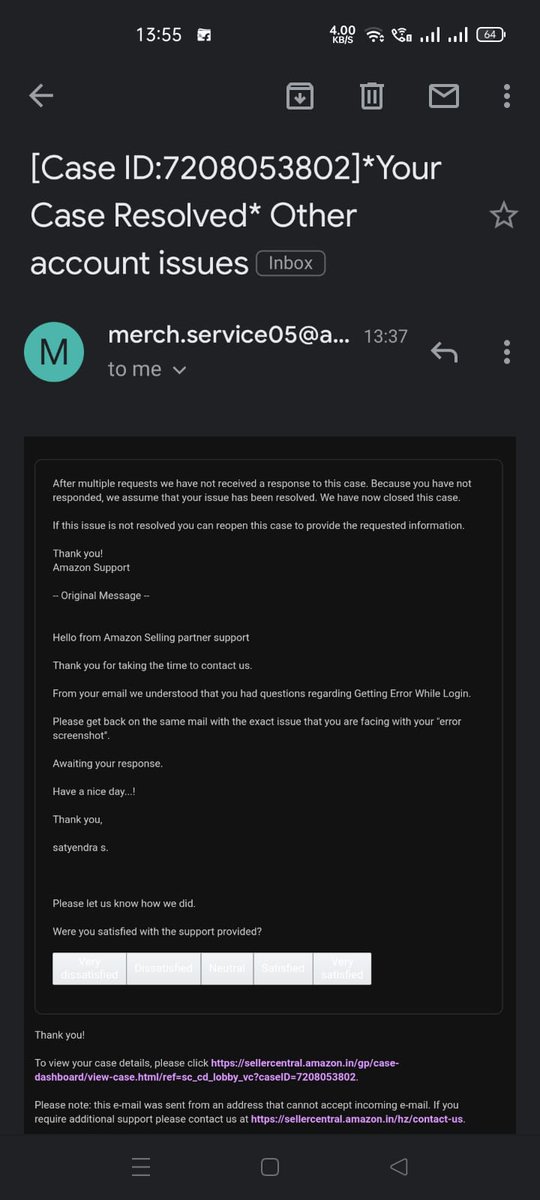 ankitapriyesh's tweet image. @AmitAgarwal @GopalPillai @pranavbhasin this is how you resolve issues for your sellers?? This is the treatment we get??? #patheticamazon