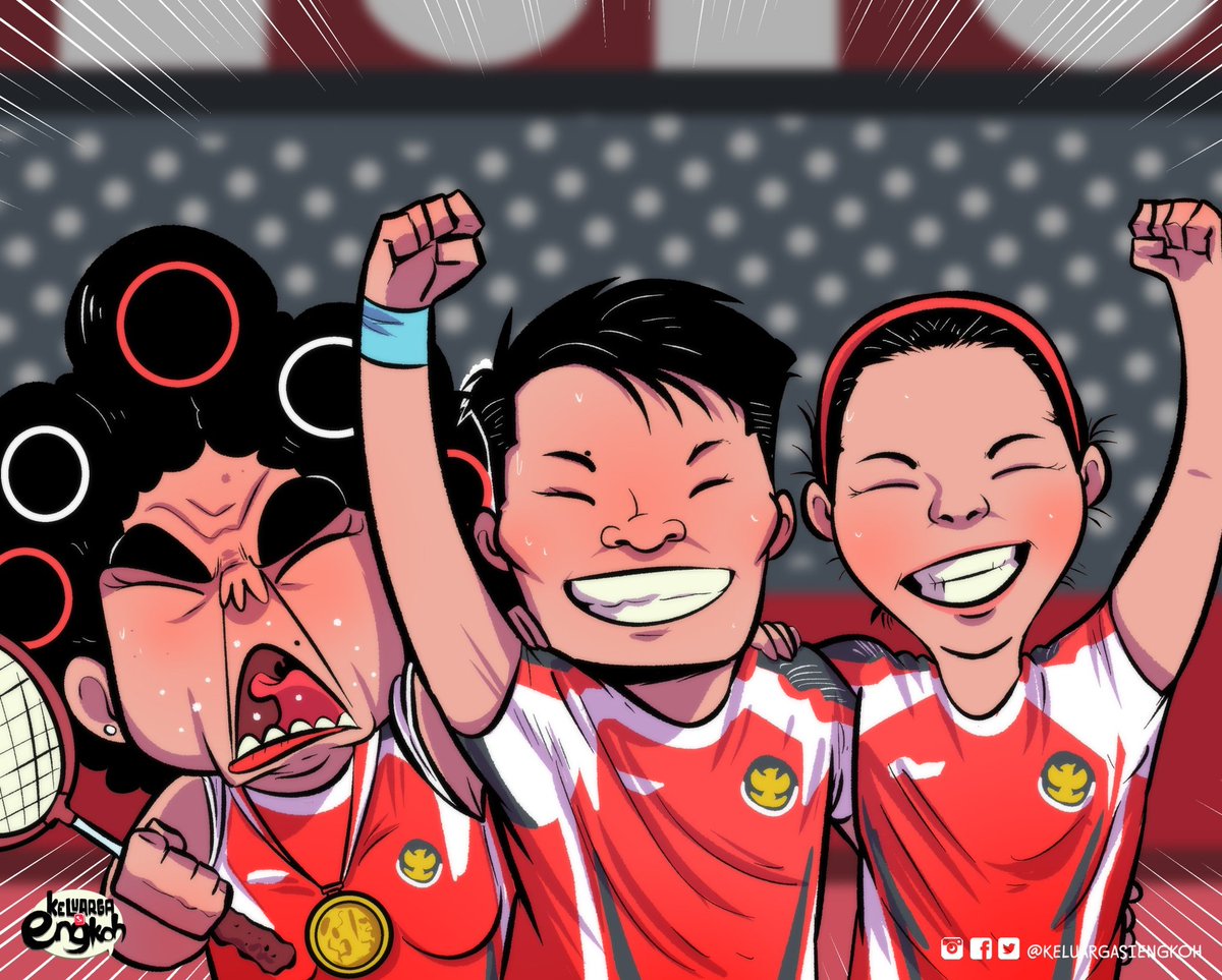 si_Engkoh's tweet photo. Selamat atas kemenangannya @GreysPolii &amp; R.Apriyanig 
Atlet Ganda Putri Indonesia 🇮🇩
Kamsia Medali Emasnya ✨✨
.

.
#siengkoh #kamsia #Comic #Komikstrip #comicstrip #Komik #KeluargaSiEngkoh #medaliemas #tokyo2020 #olympia2020 https://t.co/ODlTPhf6nW