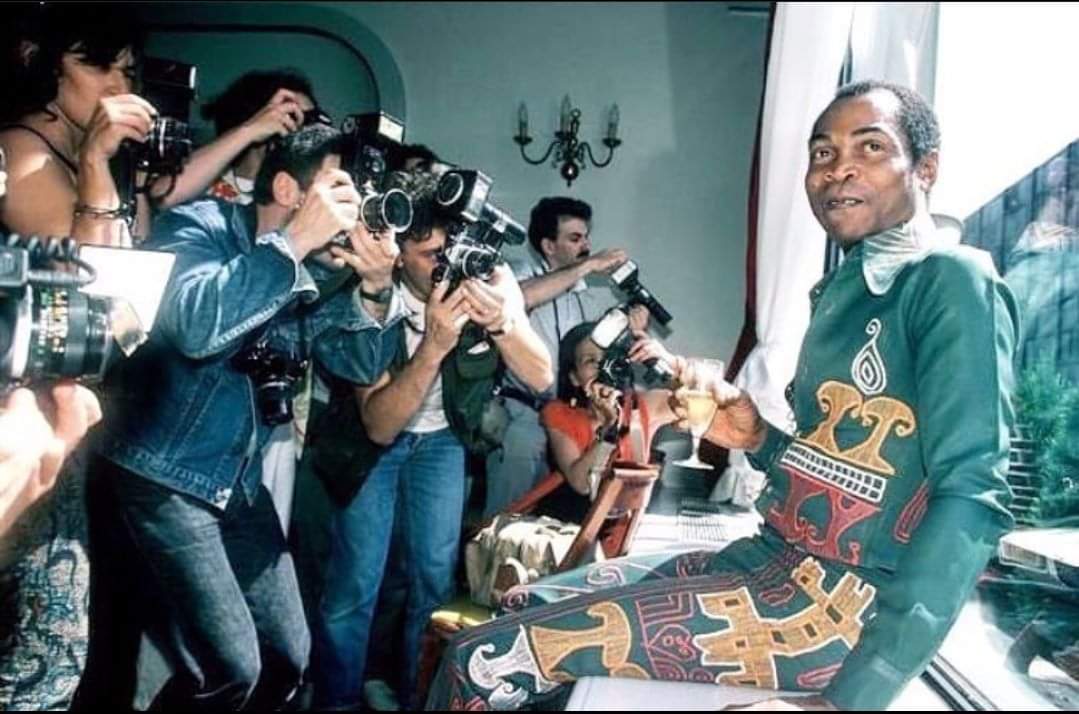 Mark_Kido's tweet photo. "I refuse to live my life in fear." - Fela Anikulapo-Kuti. (died this day, August 2, 1997) #LegendsNever https://t.co/X46sNwyum9