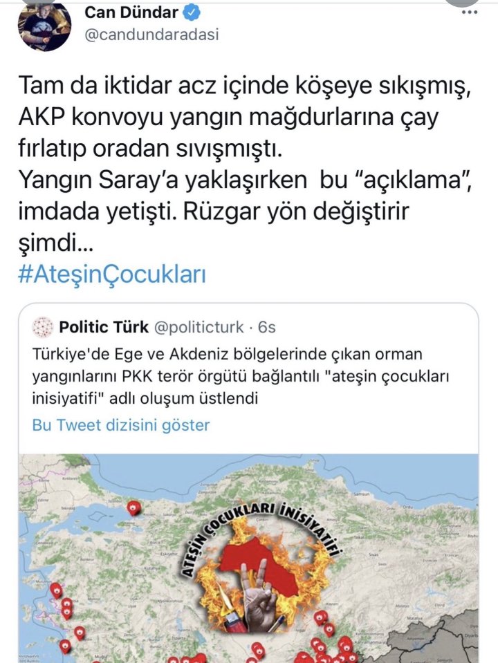 John Dündar terörist PKK'ya, 'ormanları yaktığınızı itiraf ederek, niye açık verdiniz'diyor. #WeDontNeedHelp #StrongTuerkiye