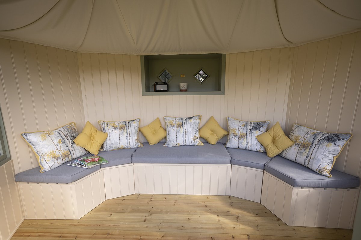 All of Scotts #Summerhouses and #Gazebos can be supplied with modular wooden seating, with storage, and a sumptuous upholstery set, at an additional cost buff.ly/3zmWBRL