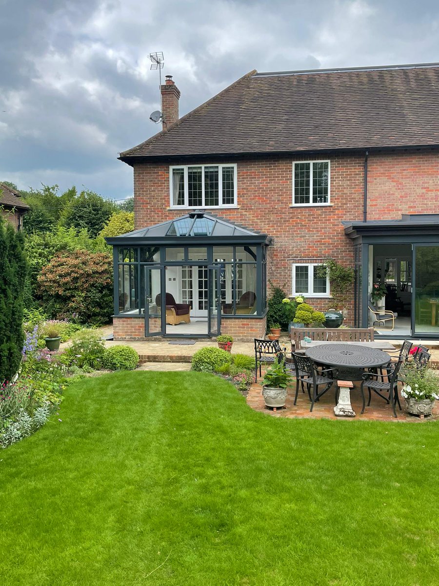 Hazlemere has fitted this exquisite living space at a home in Amersham, Bucks, complete with a solid roof with glazed panels. 
 
It has aluminium windows in anthracite grey, and a fabulous set of French doors. 
 
What a great place to put your feet up.
