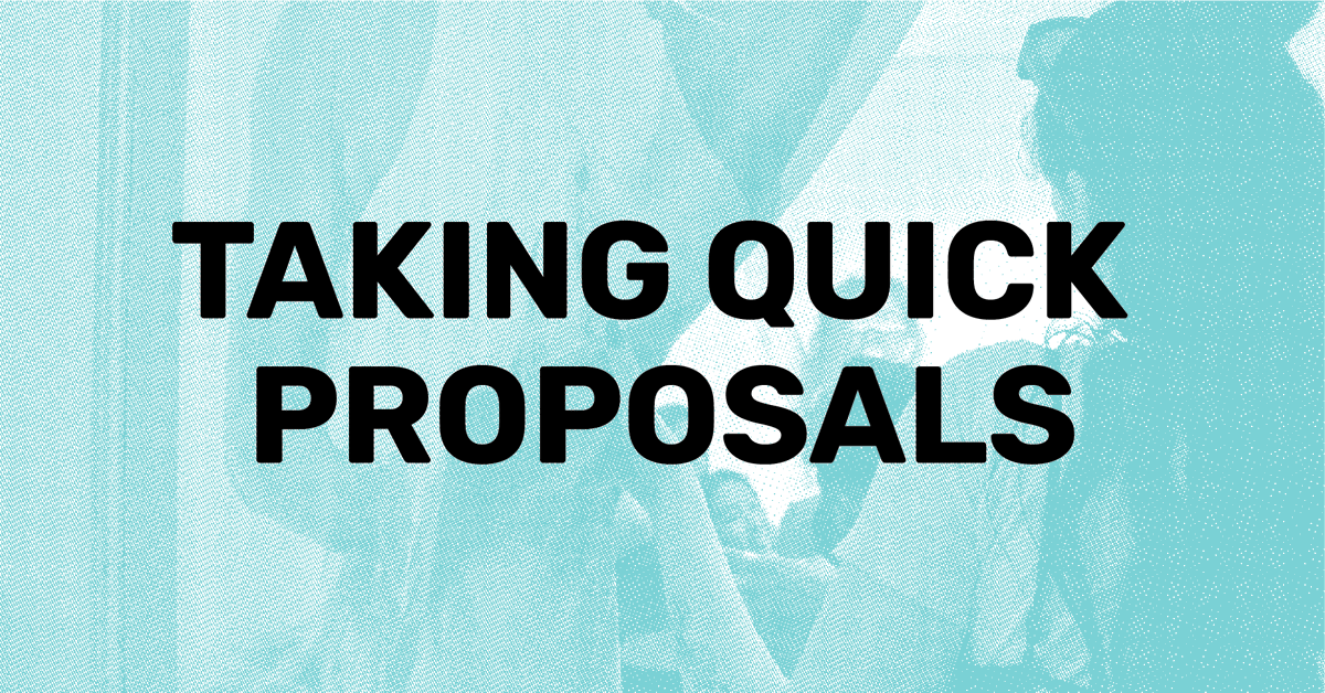 Quick Proposals Call Out – We want to hear from you!
mailchi.mp/f28f2f731183/t…