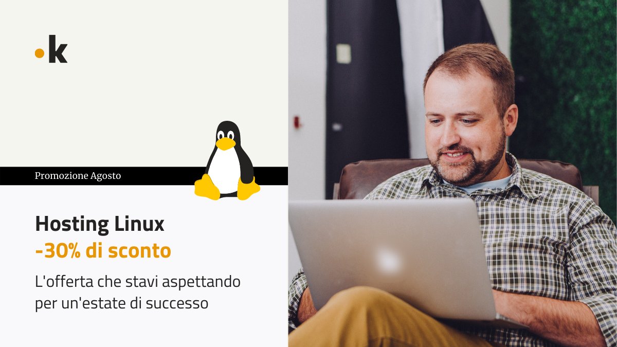 KeliwebIT's tweet image. 💥 Super Offerta: 30% di sconto sui servizi #HostingLinux, perfetti per creare siti internet professionali con un notevole risparmio.

Clicca qui 👉 bit.ly/3yvEEiU