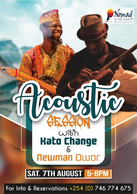 Guess who is coming to Diani beach? <a href="/TheChangeKato/">Kato Change</a>, a premiere jazz guitarists in Kenya and a champion of dynamic global cultural exchange.

#nomadbeachbar #TheNomadicRasta #Magicalkenya #dianibeach #magicalkenya #Jazz #VisitDiani #KenyaYanitosha #TembeaKenya #KatoChange