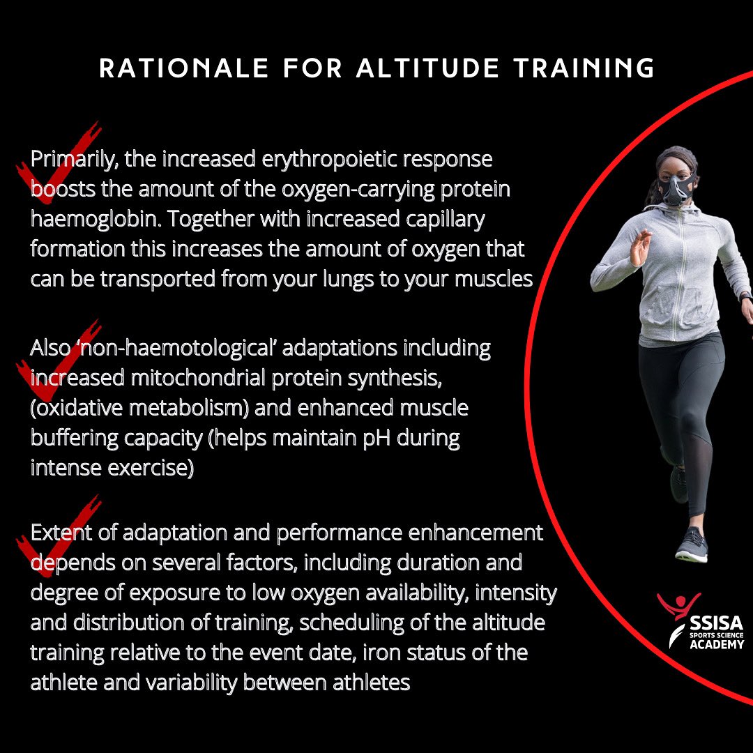 Altitude training is used by athletes to stimulate physiological adaptations associated with the reduced oxygen availability with the intent to enhance performance when the athlete returns to sea level to compete 💥