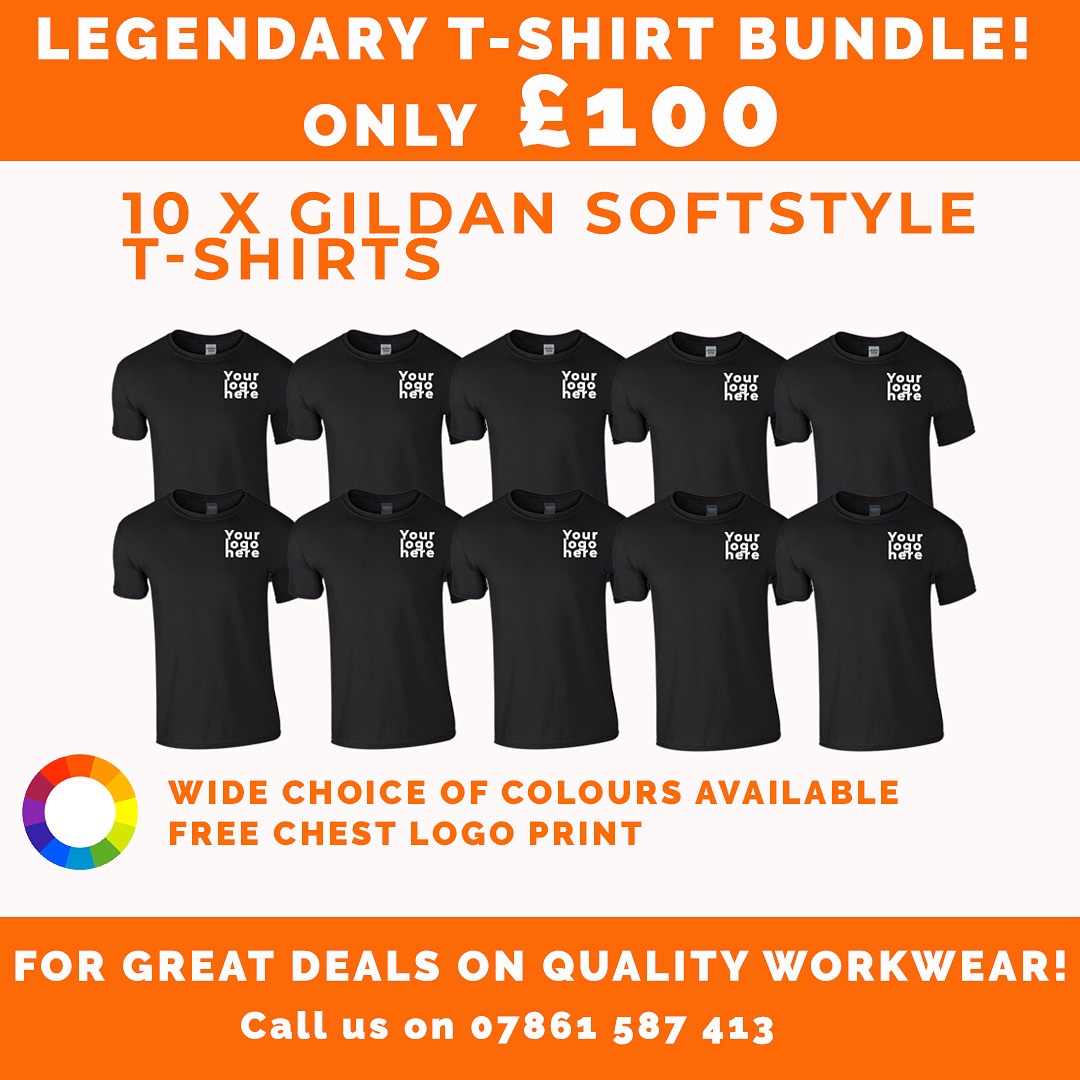 Looking to keep cooler in this warm weather?Take advantage of our T-shirt bundle?

10 T-shirts only £100 free chest logo, mix n match sizes and colours.

📞07861 587 413 or message us!

#customworkwear #brandit #getnoticed #workwear #logo #custombranding #legendary #tshirts