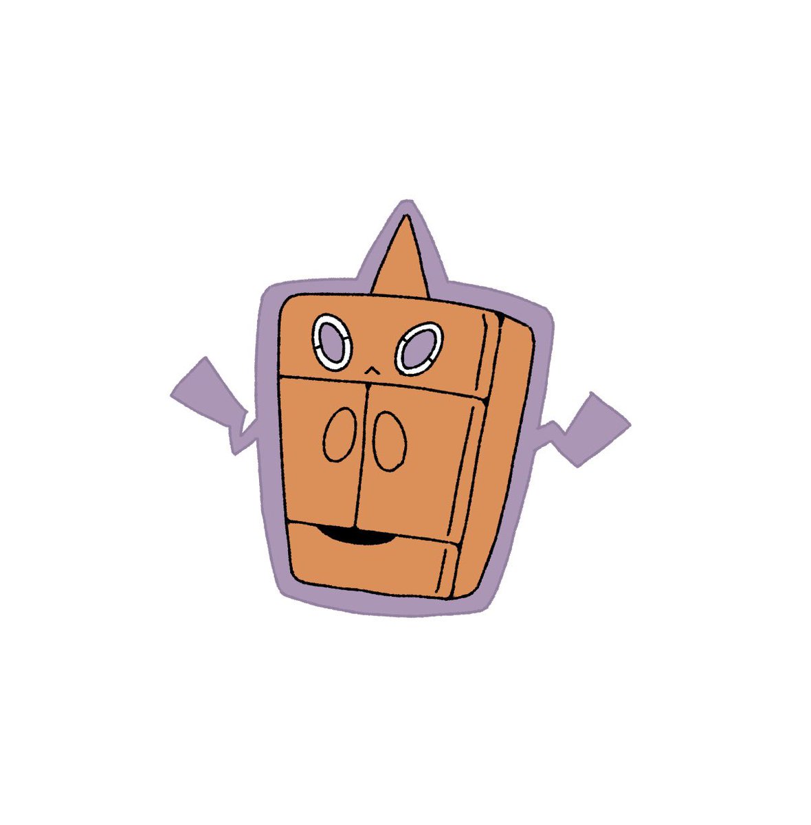 rotom pokemon (creature) no humans white background simple background smile outline closed eyes  illustration images