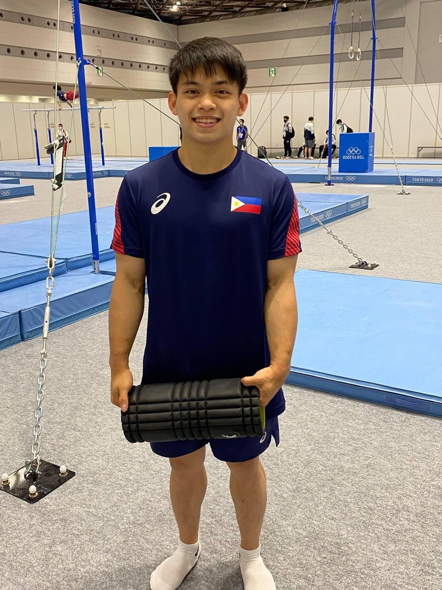 All set for vault finals 🇵🇭 Win or lose I’m still honored to represent the Philippines. #LabanPilipinas