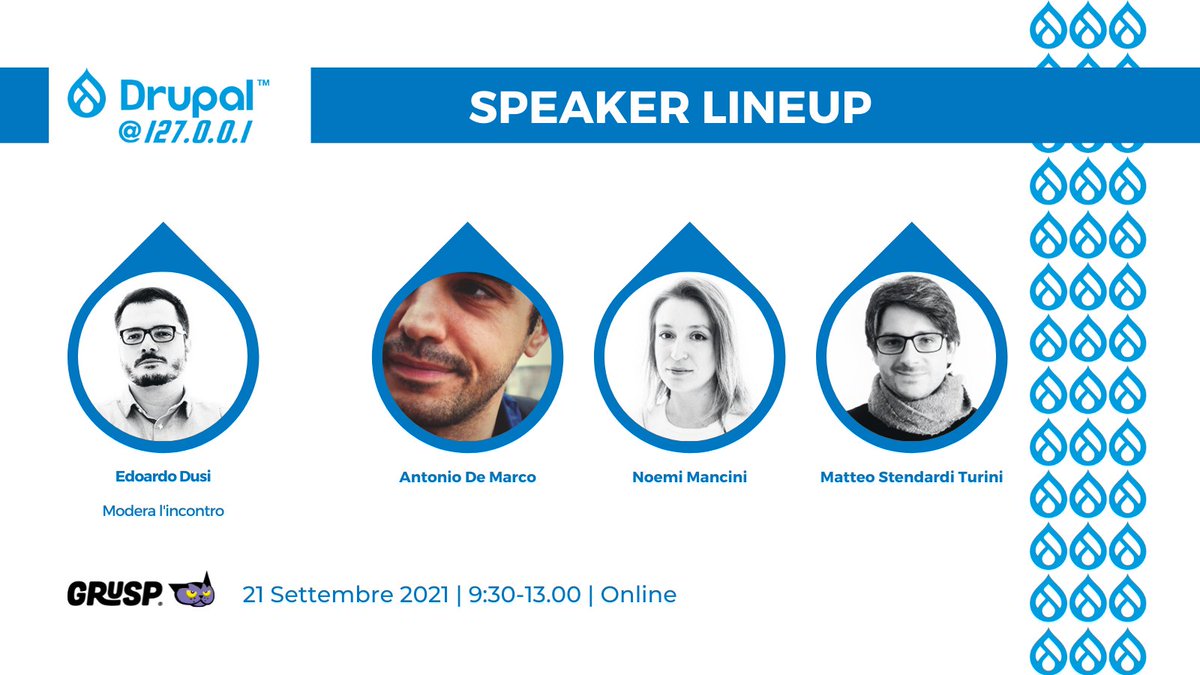 phpday's tweet photo. Manca giusto un mese a #Drupal @ localhost !
@grusp vi aspetta il 21.09.21 📅 per una mattinata intera dedicata a #Drupal
Prendete subito il vostro biglietto gratuito: https://t.co/XESGAUHedH
@SparkFabrik #DrupalLocalhost #PHP @nuvoleweb https://t.co/8gvX7OStXf