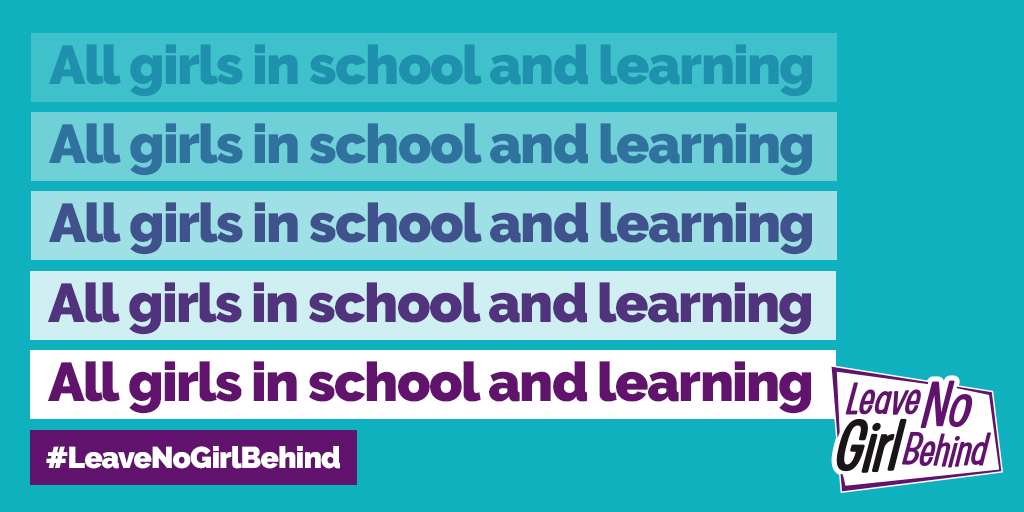 It's ⏱️ to step it 🆙 for girls' education!

This is our goal. This is our vision. This is the world’s promise: all girls in school &amp; learning by 2030. 

It’s time to turn this vision into a reality. #LeaveNoGirlBehind

#girls #education #girlseducationmatters