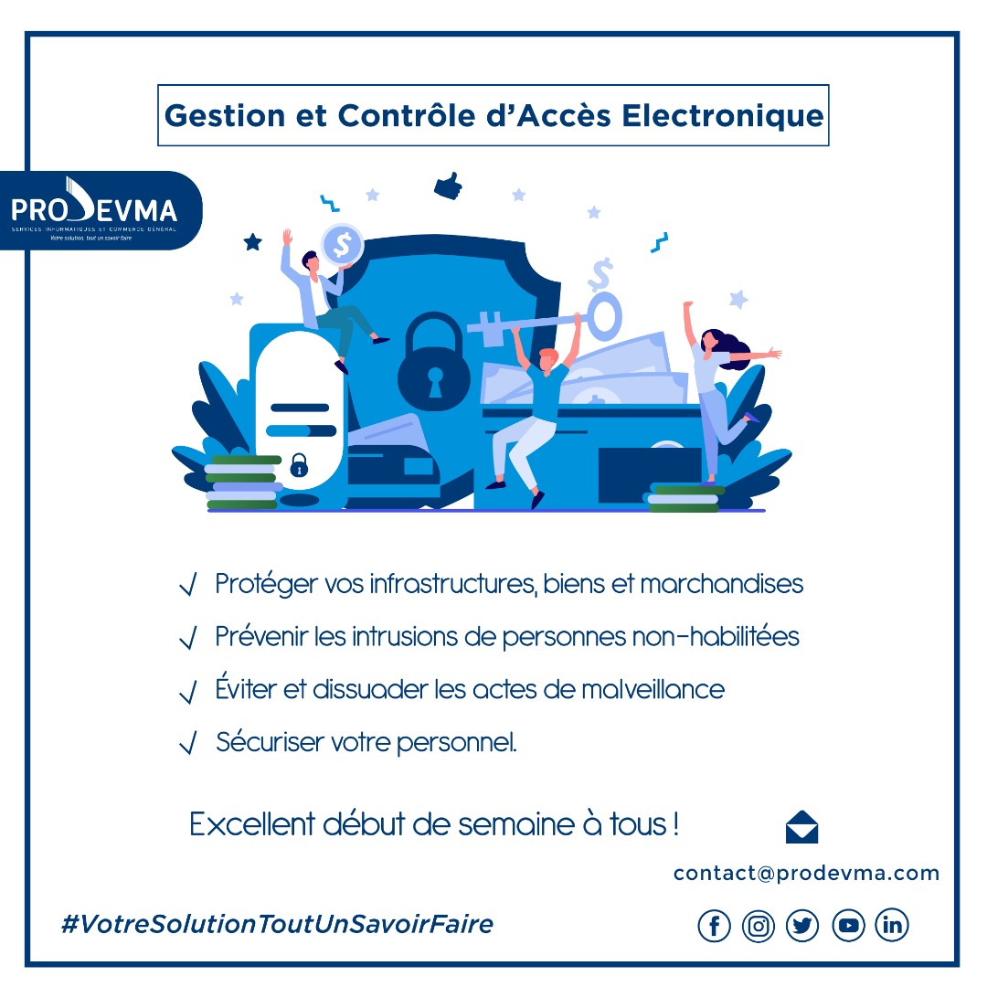 prodevma's tweet photo. Nous mettons en place des solutions électroniques sur site ou à distance pour renforcer votre système de contrôle d’accès.

#Prodevma
#EntrepriseInformatique
#HighTech
#VotreSolutionToutUnSavoirFaire https://t.co/EcakuEvvpF