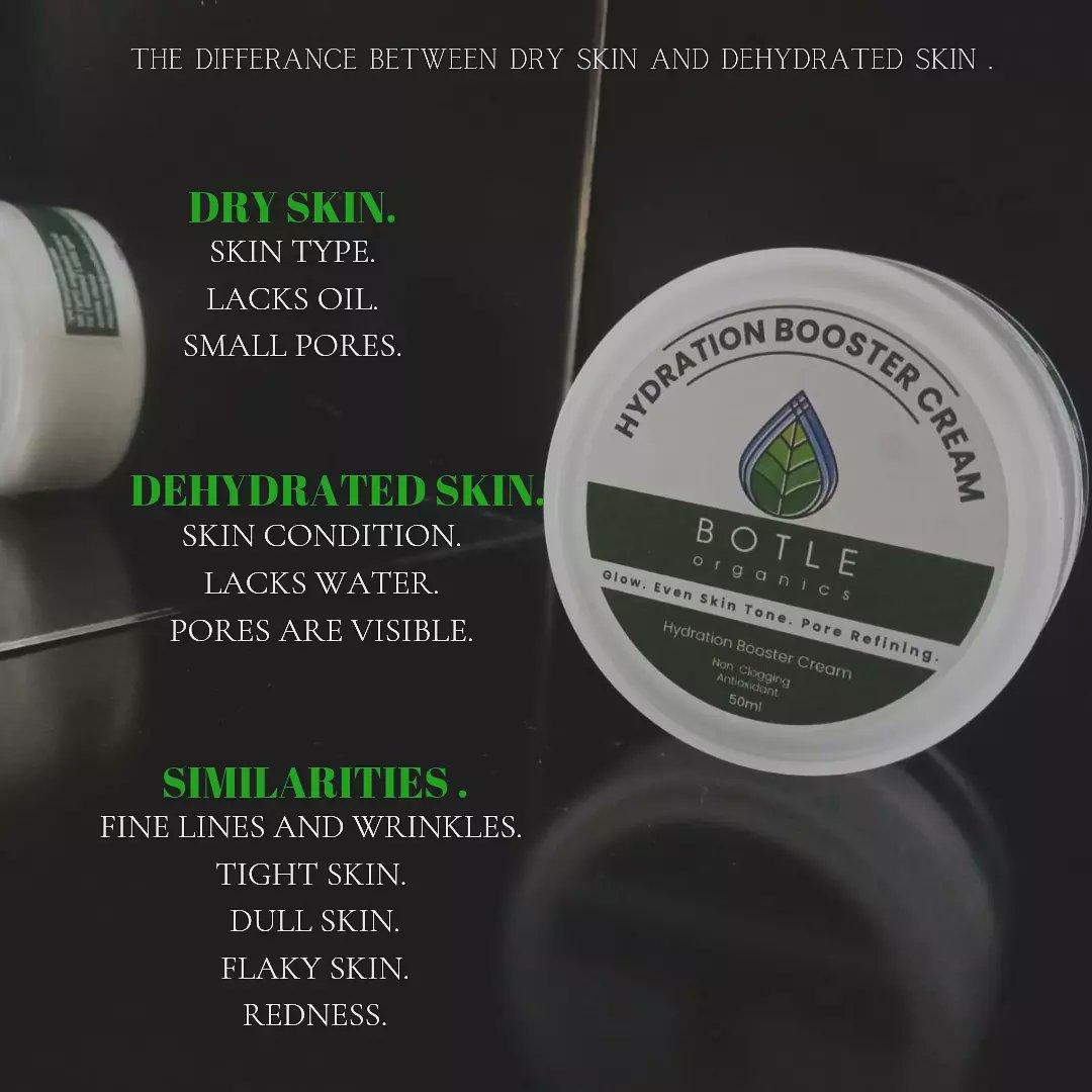 BotleOrganics's tweet photo. What's the differance between dry skin and dehydrated skin ?Let's eductae.⚠️☀️😀
.
.
.
#botleorganicskincare #dehydratedskin #skinconcerns #skincondition #skincare #selfcare #botleorganic #GirltalkZA #skintips #menskincare #skincareeducation https://t.co/0oXYzPGbVP