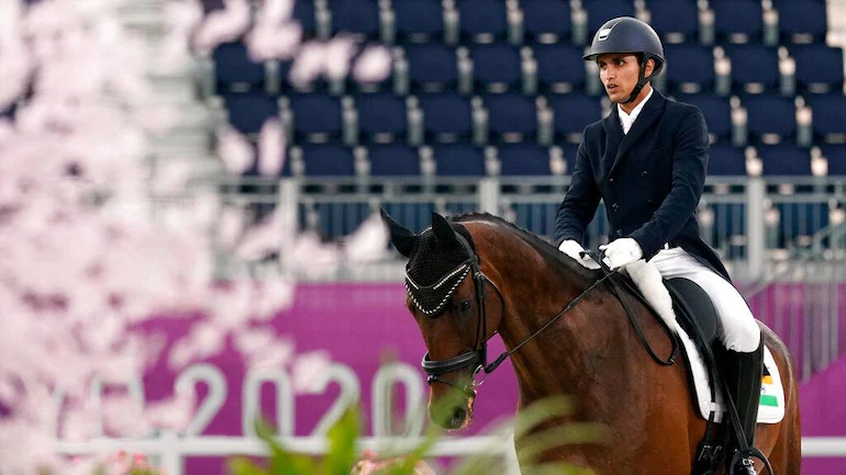 SportsgramIndia's tweet photo. Fouaad Mirza has qualified for the Jumping final 🇮🇳

Well done Fouaad and Micky 🐎. You have done yourself proud 👏

After Fressage, Cross-country &amp; Jumping, Fouaad is at 47.2 penalties.

#Equestrian | #TeamIndia | #Tokyo2020 https://t.co/XCBkISNJdx