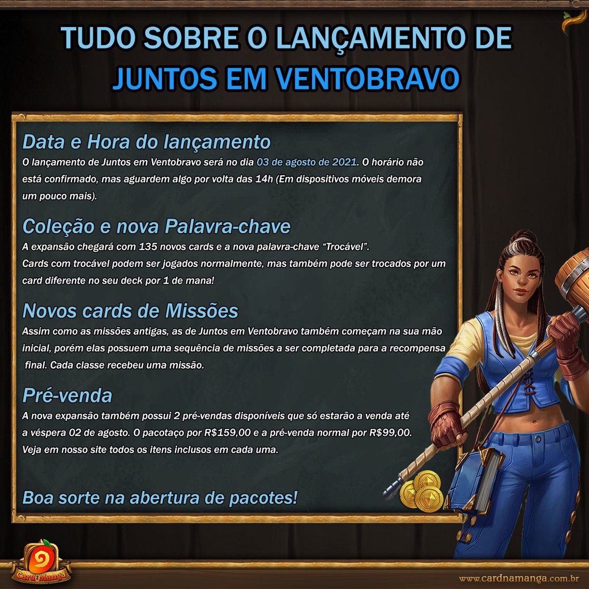 Veja tudo o que você precisa saber sobre o lançamento da nova expansão Juntos em Ventobravo.

Link: bit.ly/TudoSobreJunto…
.
.
#juntosemventobravo #playhearthstone #cardnamanga #forthealliance