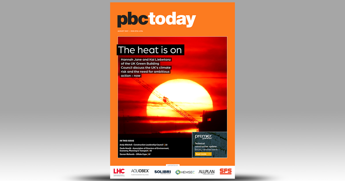 PBC_Today's tweet photo. 🚧Welcome to the August edition of PBC Today!🚧

Here, we explore everything from #ClimateRisk in the #BuiltEnvironment to calls for a radical new national housing policy and how the industry can cope with #MaterialShortages 

Grab your virtual copy here👇
https://t.co/yWsx1bTwnK https://t.co/vrJsBlgBbP
