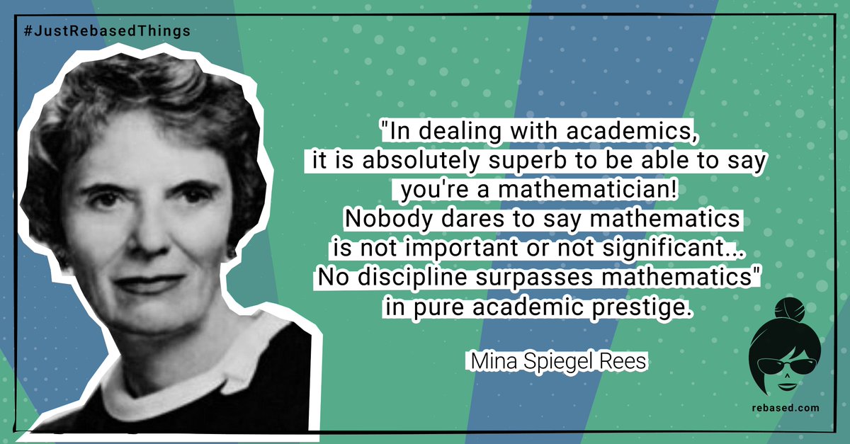 Mathematician Mina Spiegel Rees was born #OTD in 1902. She coordinated mathematicians at the Office of Scientific Research and Development during WWII, was head of the Office of Naval Research, and the first woman to serve as president of <a href="/aaas/">AAAS</a> 
#WomenInScience #WomenInSTEM