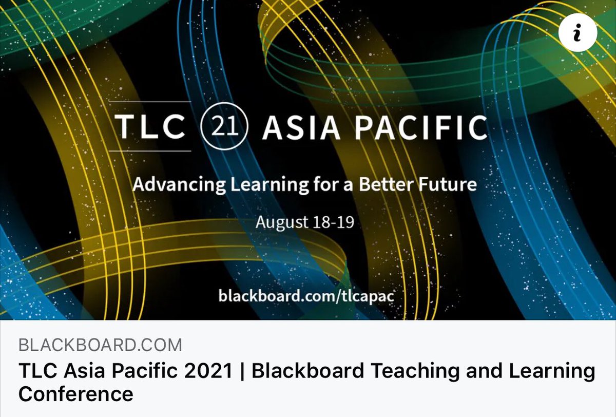 sheilaCCledesma's tweet image. @BlackboardAPAC 
𝗥𝗘𝗚𝗜𝗦𝗧𝗥𝗔𝗧𝗜𝗢𝗡 𝗜𝗦 𝗡𝗢𝗪 𝗢𝗣𝗘𝗡

Join BLACKBOARD in 𝗔𝗱𝘃𝗮𝗻𝗰𝗶𝗻𝗴 𝗟𝗲𝗮𝗿𝗻𝗶𝗻𝗴 𝗳𝗼𝗿 𝗮 𝗕𝗲𝘁𝘁𝗲𝗿 𝗙𝘂𝘁𝘂𝗿𝗲 at #TLCAPAC this year! 

𝗟𝗘𝗔𝗥𝗡.𝗖𝗢𝗡𝗡𝗘𝗖𝗧.𝗘𝗫𝗣𝗟𝗢𝗥𝗘

blackboard.com/tlcapac?fbclid…