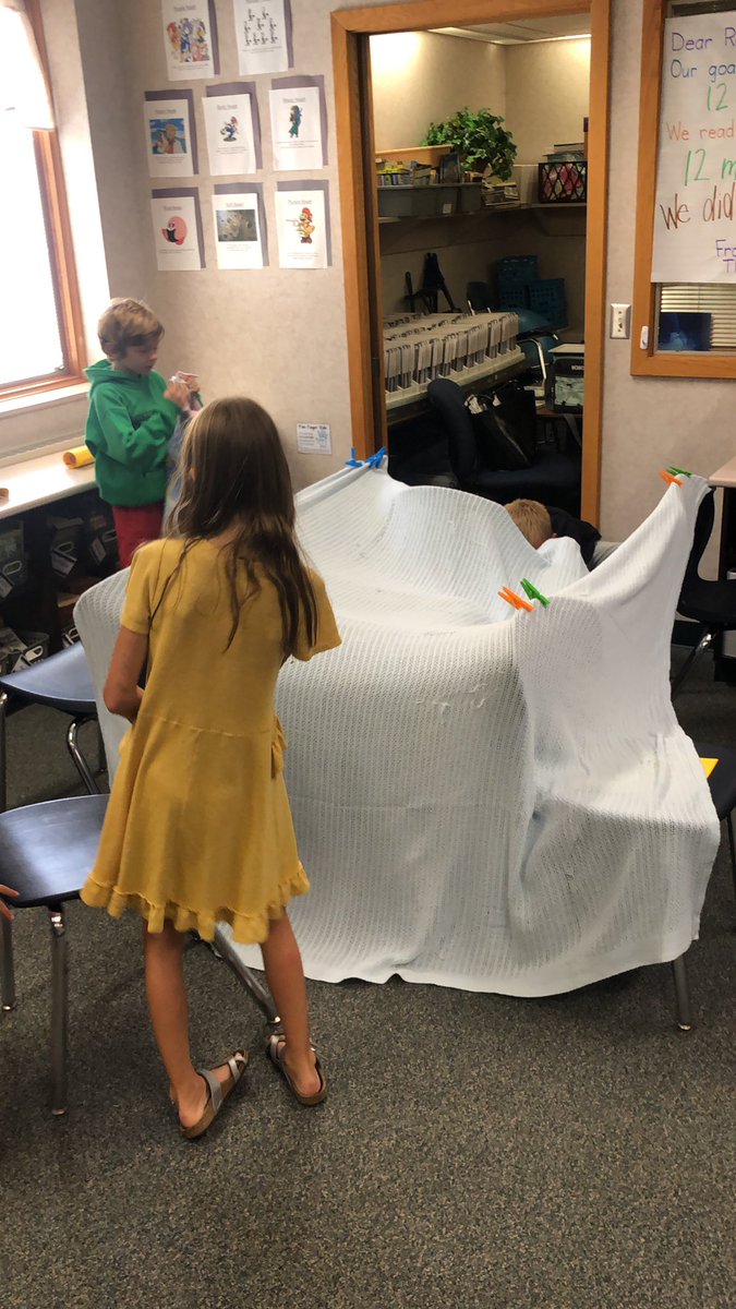 It’s CAMPING DAY at #JumpStart. Our STEM activity for today is to build a tent for shelter. So much cooperation, communication, critical and creative thinking happening! <a href="/HES_Hawks/">Haverhill Elementary</a>
