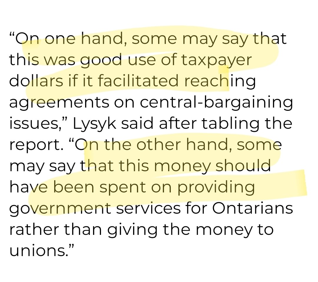 kraekerc's tweet image. Very good article! At least t/ Auditor General saw both sides of t/ issue But it is understandable that those who do not like teachers nor unions in general would emphasize t/ payments as being a huge negative Where is your outrage at @fordnation's reckless supporting #develpers