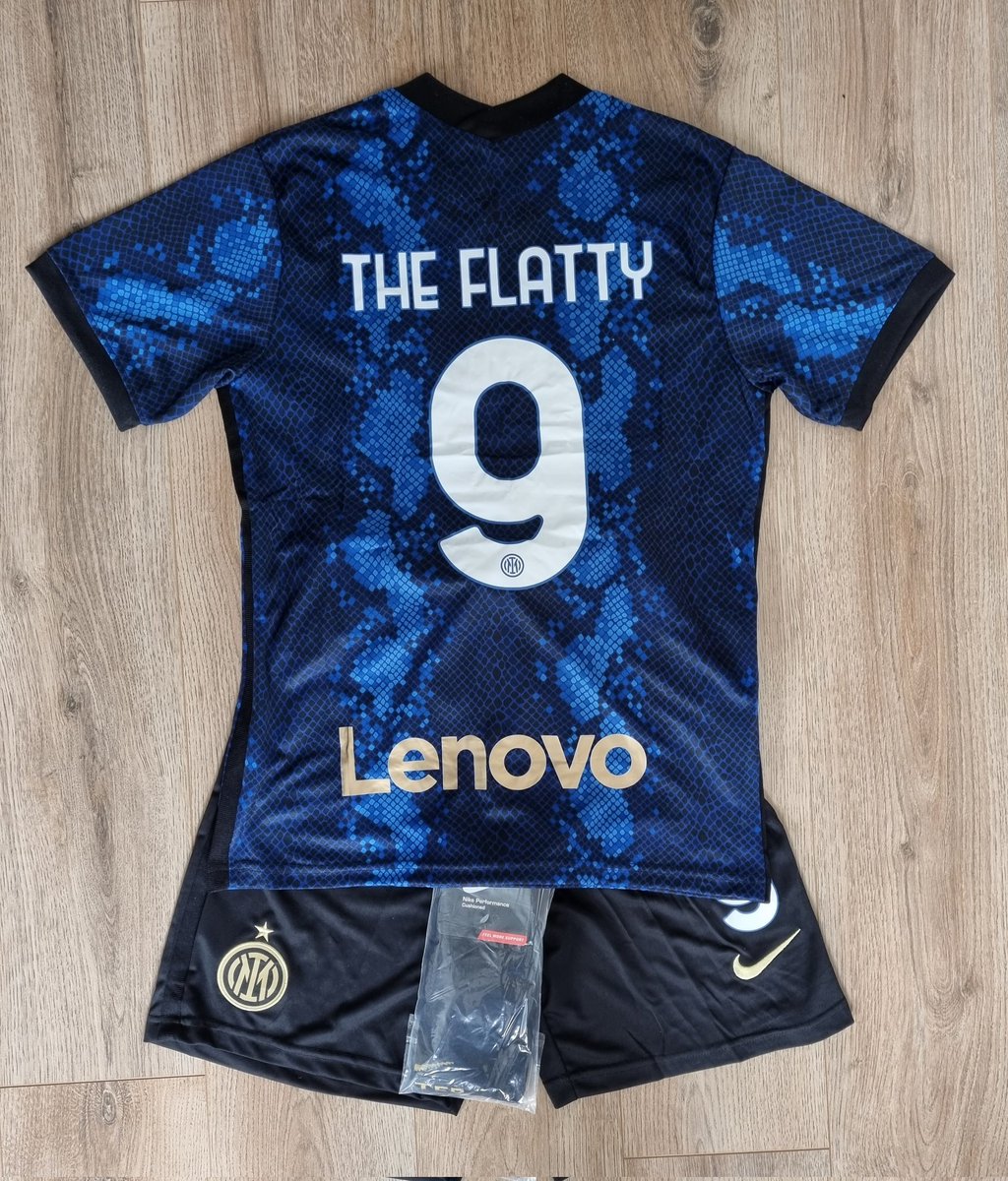 LivKitMan's tweet image. A second kit for @flattyfc new Inter home. Peraonalised again with their own sponsor on and club name. Thanks again lads👍🏻
