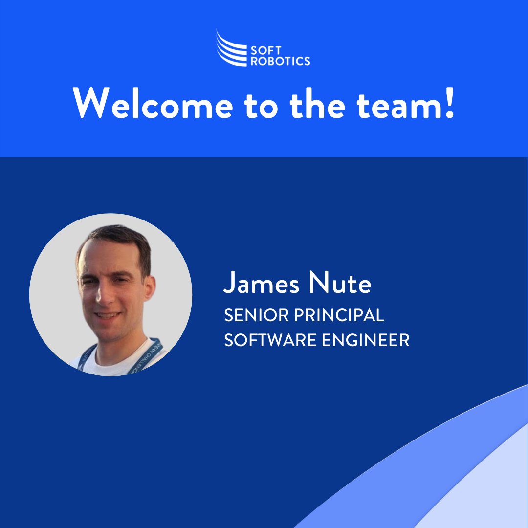 OxipitalAI's tweet image. We are excited to introduce the newest member of the #SoftRobotics team! James Nute starts today as our Senior Principal Software Engineer. He has a lengthy background in #robotics, most recently at Teledyne, where he worked on ground-based #roboticsystems. #newhire #ourteam
