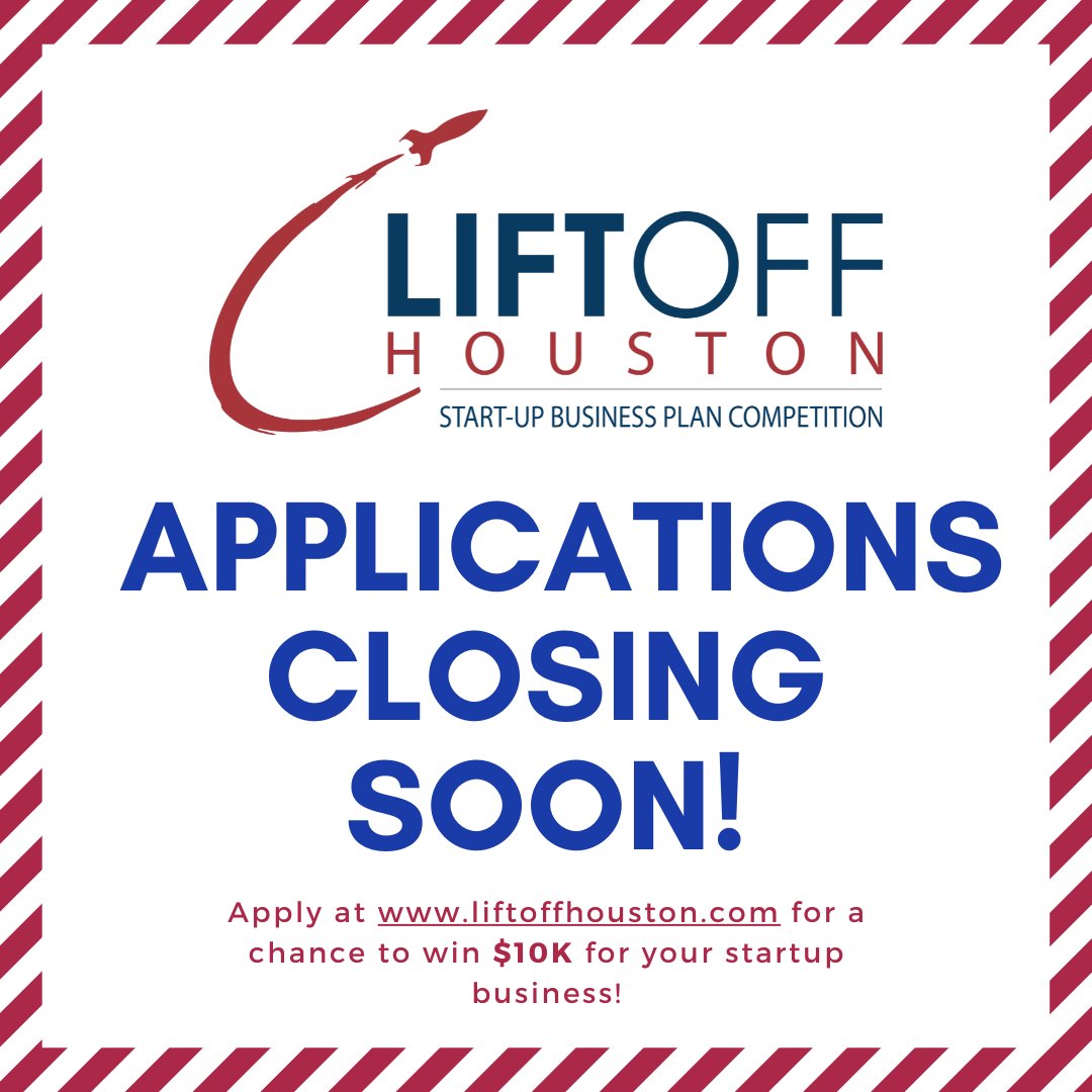 HoustonOBO's tweet image. APPLICATIONS CLOSE TODAY AT 2 PM! Make sure to finish &amp;amp; submit your applications before the deadline!

liftoffhouston.com

#LiftOffHouston #HoustonOBO #HoustonLibrary #SmallBusiness #Startups #business #competition⁠ #Entrepreneurship #EventBrite⁠ #Applications