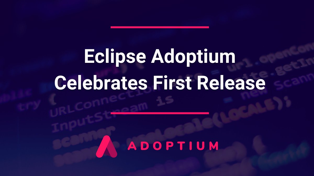 Utilizing “infrastructure as code” principles, the Eclipse #Temurin project ensures that each build of Java SE is open, consistent &amp; reproducible. Learn more about Eclipse #Adoptium's first release of Eclipse Temurin #Java SE binaries in <a href="/tpellison/">Tim Ellison</a>'s blog: hubs.la/H0TtV3f0