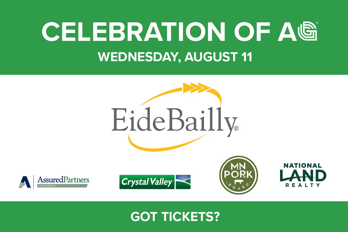 Celebration of Ag is just over a week away! Get your tickets today: bit.ly/greenseam21
Thank you to our sponsors for helping make this event possible: Eide Bailly, Minnesota Pork Board, National Land Realty, Crystal Valley Cooperative, and AssuredPartners.