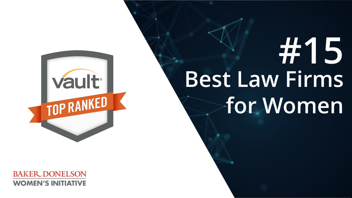 BDWomen's tweet photo. Honored to be ranked #15 on Vault's 2022 "Best Law Firms for Women" list. 

#recruiting #comeworkwithus #womenleaders https://t.co/twrB8pEGlI