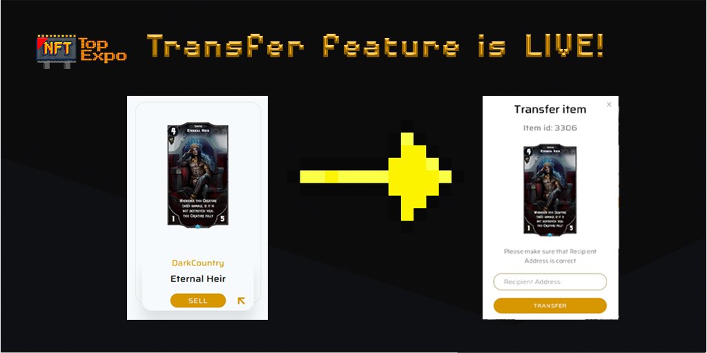 NFT TopExpo (@nfttopexpo) on Twitter photo ๐ฏA new feature on TopExpo.io!
๐นFrom now on you can make a transfer of a Flow NFT to another account in just two clicks right from your Inventory!
Enjoy๐
<a href="/flowverse_/">Flowverse ๐ - Discover Flow Blockchain</a> <a href="/flow_blockchain/">Flow.com ๐ ETHGlobal NY</a> <a href="/BloctoApp/">BloctoApp (๐,๐)</a> <a href="/DarkCountryGame/">๐๐๐๐ ๐๐๐๐๐๐๐</a> ๐ฏA new feature on TopExpo.io!
๐นFrom now on you can make a transfer of a Flow NFT to another account in just two clicks right from your Inventory!
Enjoy๐
<a href="/flowverse_/">Flowverse ๐ - Discover Flow Blockchain</a> <a href="/flow_blockchain/">Flow.com ๐ ETHGlobal NY</a> <a href="/BloctoApp/">BloctoApp (๐,๐)</a> <a href="/DarkCountryGame/">๐๐๐๐ ๐๐๐๐๐๐๐</a>