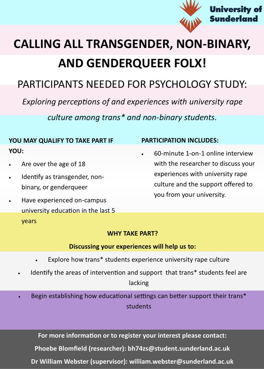 An important MSc study supervised by <a href="/willswebster/">Will Webster</a> … looking for participants