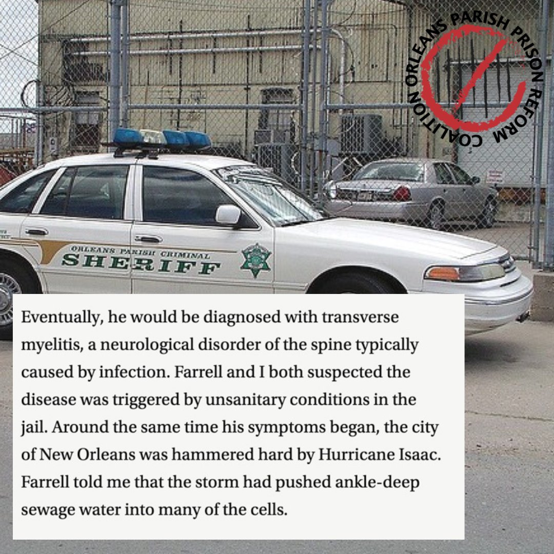 OPPRCNOLA's tweet image. We must protect our community by standing up against Sheriff Gusman&apos;s efforts to build a new psychiatric jail. The Orleans Parish Sheriff&apos;s election is on Oct. 9.   #CareNotCages #HelpNotHandcuffs #NOLA #Sheriff #NoNewJails