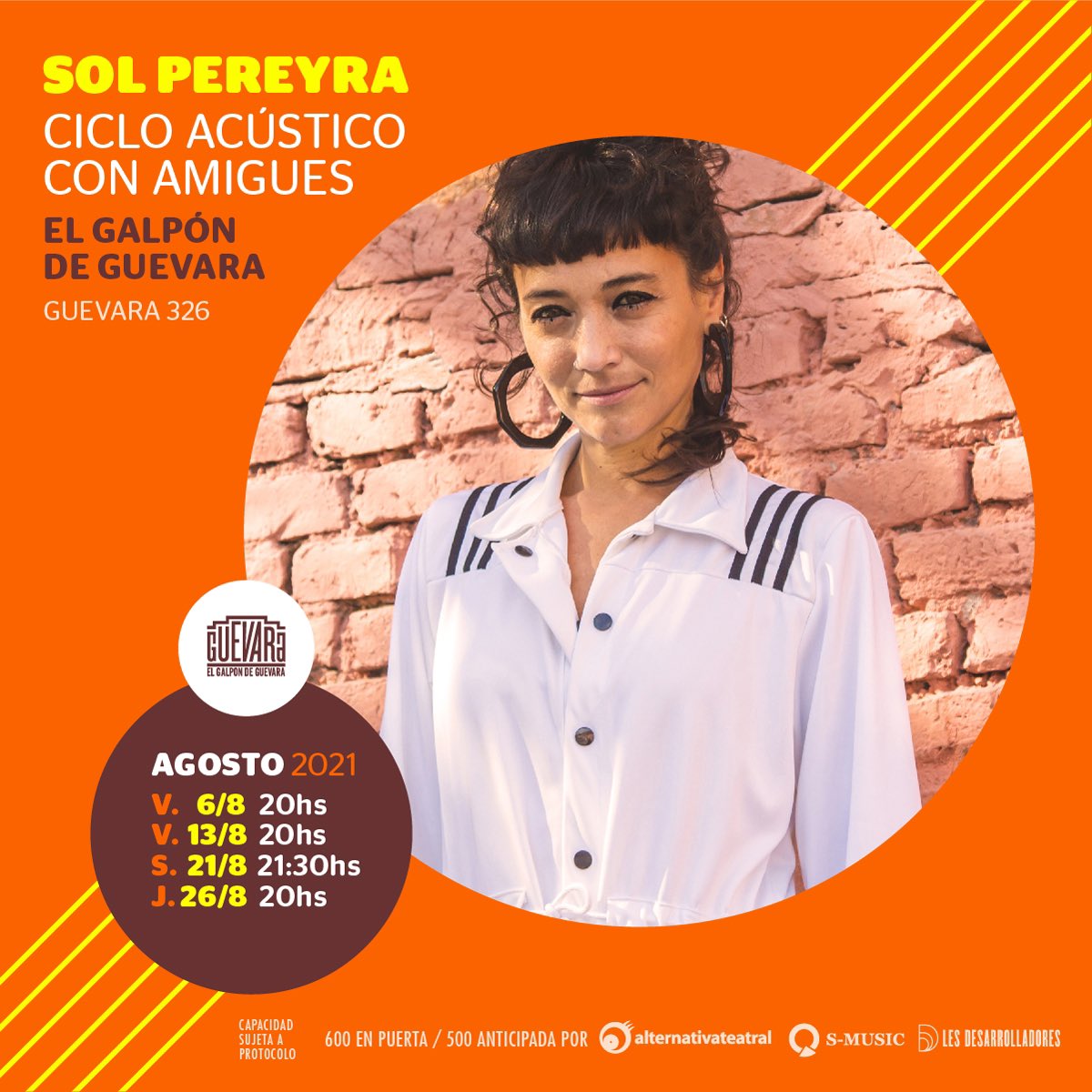 Sol Pereyra (@solpereyramusic) on Twitter photo Contenta de anunciar q se viene gira Nacional y comienza en agosto en Bs As con ciclo un acústico con invitades en <a href="/galpondeguevara/">El Galpon de Guevara</a> . Las anticipadas a precios populares x <a href="/AlternativaEsc/">Alternativa</a> . Este viernes nos vemos y de invitades espaciales estarán <a href="/SoyAcus/">Soy Acus</a> y <a href="/JoaquinoOficial/">Joaquino.oficial</a> Contenta de anunciar q se viene gira Nacional y comienza en agosto en Bs As con ciclo un acústico con invitades en <a href="/galpondeguevara/">El Galpon de Guevara</a> . Las anticipadas a precios populares x <a href="/AlternativaEsc/">Alternativa</a> . Este viernes nos vemos y de invitades espaciales estarán <a href="/SoyAcus/">Soy Acus</a> y <a href="/JoaquinoOficial/">Joaquino.oficial</a>