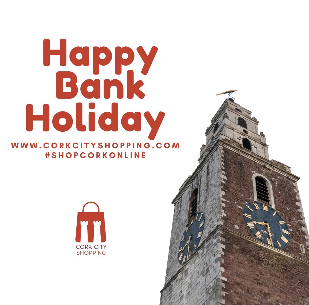 From everyone here at Cork City Shopping, we would like to wish you a Happy Bank Holiday. We hope you enjoyed the long weekend. 

#CorkCityShopping #ShopCorkOnline #PureCork