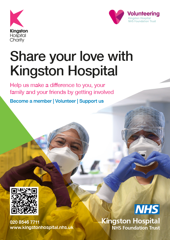 There are a number of ways you can share your love with Kingston Hospital 💙

Why not become a member, volunteer with @VolunteerKHFT or support our official charity <a href="/KHFTCharity/">Kingston Hospital Charity</a>?

Find out more about how to get involved ⬇️

kingstonhospital.nhs.uk/get-involved/