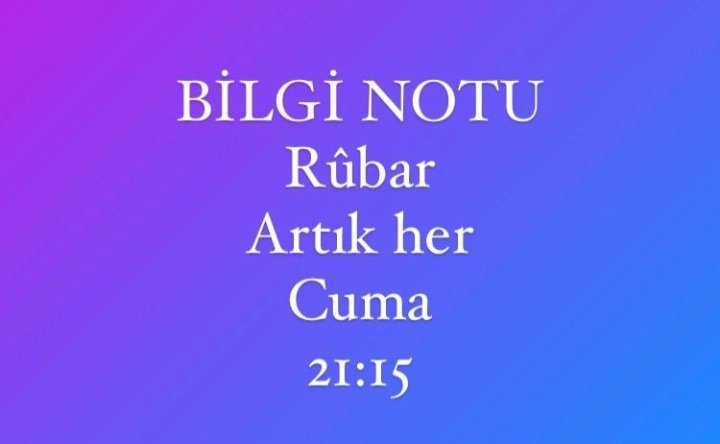 deryaucar1903's tweet photo. TRT KURDİ'DE çok severek izlediğimiz Rûbar (Nehir) programımız yeni saati ile bundan sonra her Cuma 21:15'te TRT Kurdi'de hayırlısı olsun inşallah
@mustafaekici23 @ferzendekaya @TeomanZeydan @Senaryildiz65 @Rubarbelgeseli @trtkurditurkce @TRTKurdiTV @sarmask77 @rubarfan #Rûbar https://t.co/IuonREWU1L