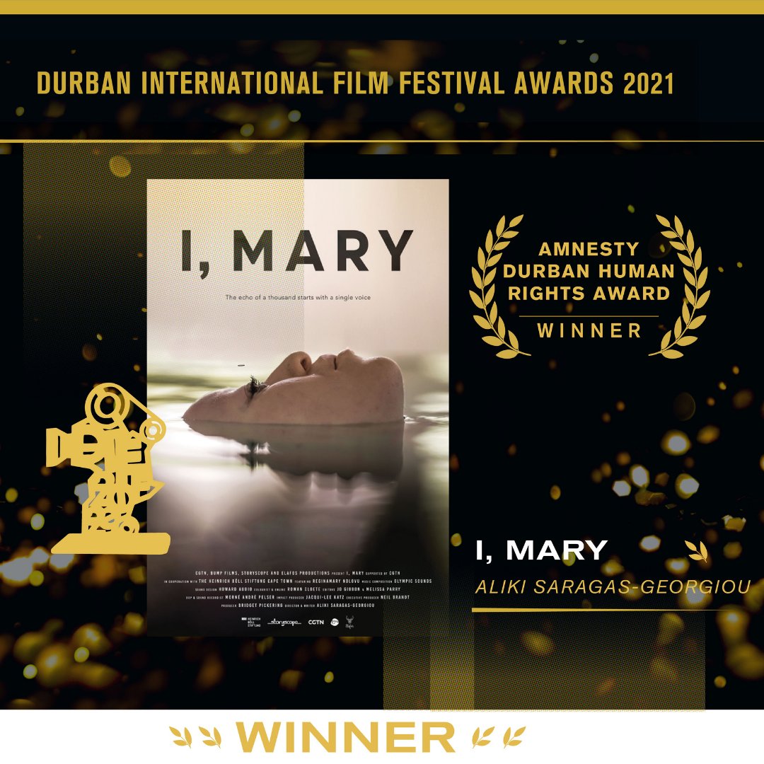 DocFilmmakersSA's tweet photo. Huge congratulations to DFA member Aliki Saraga Georgiou director of :I, Mary" which was awarded the Amnesty Durban Human Rights Award at the Durban International Film Festival this weekend.  @FilmingLiksi https://t.co/0gD2VVpA45