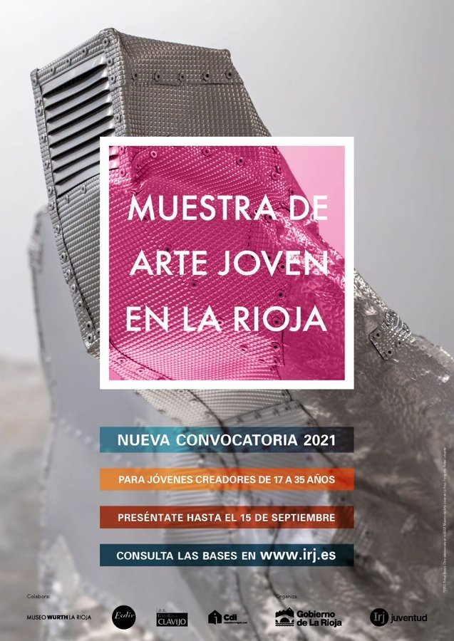 El <a href="/irjjuventud/">IRJ</a> convoca La XXXVII Muestra de Arte Joven en La Rioja 2021 🎨 para jóvenes artistas españoles y extranjeros domiciliados de 17 a 35 años
🗓️ El período de inscripción acaba el 15/09/2021
🏆 La Muestra reparte un total de 16.000€
¡Apúntate! ➡️ injuve.es/convocatorias/…