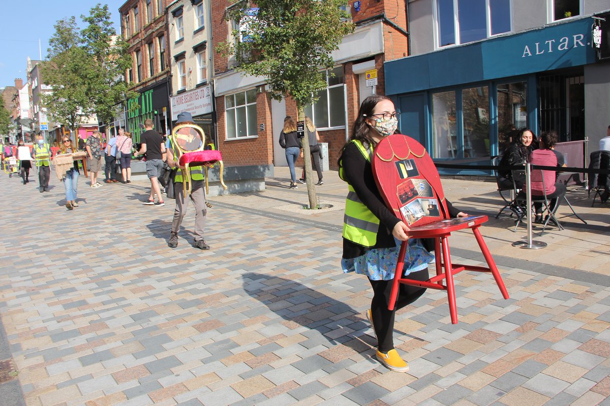 StokeontrentBID's tweet photo. Remember @DUSTRising2's awe-inspiring #EveryOtherSeat exhibition along Piccadilly last Sept, supported by our #CreateFund? It's returning to the city centre as part of #BetterWorldFestival! Between 6 &amp; 8 Aug, catch it at @SmithfieldST1 👉 https://t.co/1twTlI1pLt 🪑🎨🤩 https://t.co/Ho7T04PbZK