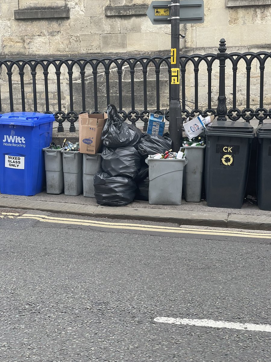 More badly managed and probably unauthorised trade waste dumps on the streets of Bath today