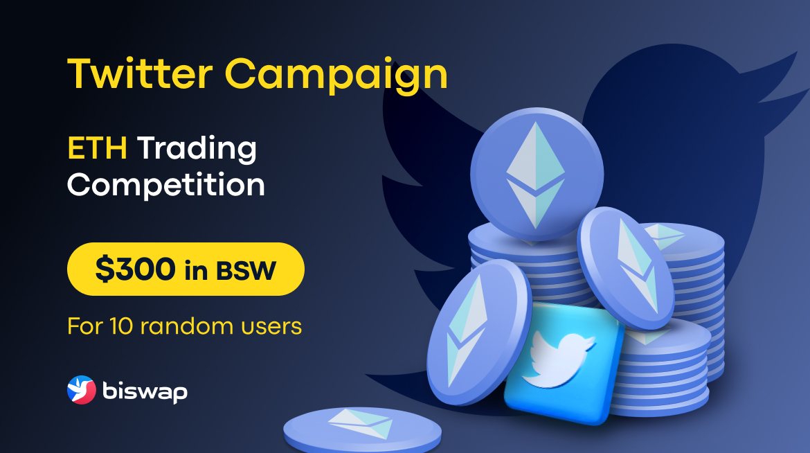 Biswap_Dex's tweet image. 💰$300 in BSW Twitter Giveaway💰
        Powerful BSW Right Away!

📆End date: August 09

❤️&amp;amp;RT this post 
🌟 Follow @Biswap_Dex 
🌟 Enter your BEP-20 wallet in comments

👉biswap.org/eth_competition

Grasp excellent #BSW via ETH Trading Competition on #Biswap!

#DEX #DeFi