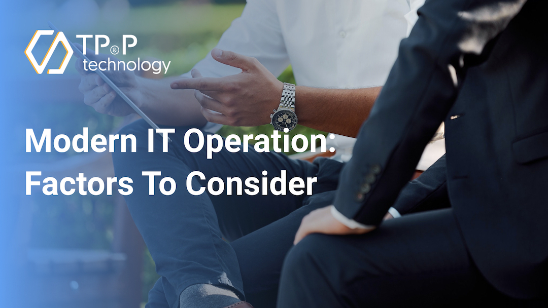 tpptechnology's tweet photo. Read our new blog post about "Modern IT Operations: Top 5 Factors To Consider"

Find out: https://t.co/IgzV2vuWDO

#tppptechnology #tppsoftware https://t.co/DGgGLEbySN