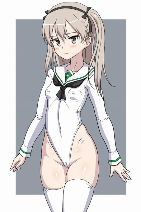 大洗セーラーレオタードの愛里寿ちゃんラクガキ 