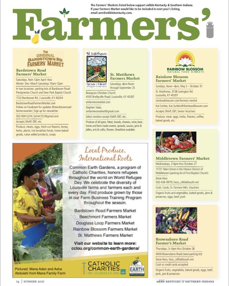 SFBluegrass's tweet photo. Did you know there farmers’ markets happening just about every day of the week? Celebrate #NationalFarmersMarketWeek at a market near you! See our guide: https://t.co/CohcUGHqQq https://t.co/o2pwtTQQWN