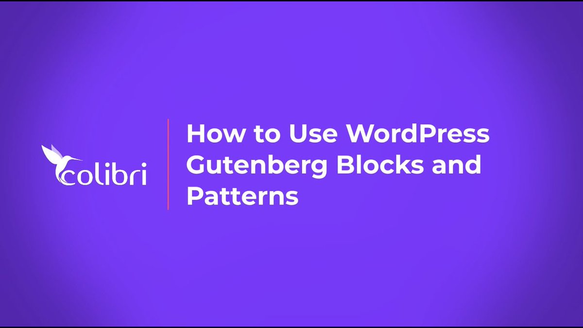WpColibri's tweet photo. The WordPress Editor is now block-based. We've got blocks for galleries, custom HTML, and even tables. It's time to find them how to use Gutenberg blocks, but also patterns.
Btw, did you know that a Pattern Directory was just released?
#wordpressblocks
https://t.co/xAyqXzdwHw https://t.co/VVeZJvc6tE