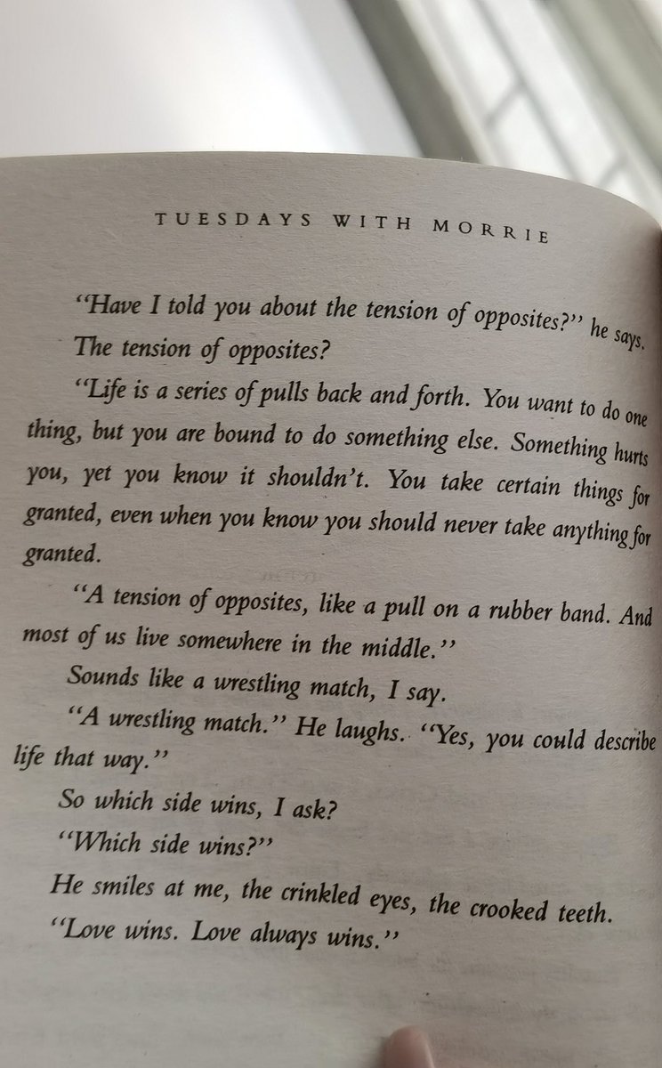 A Tension of Opposites😊
#TuesdaysWithMorrie