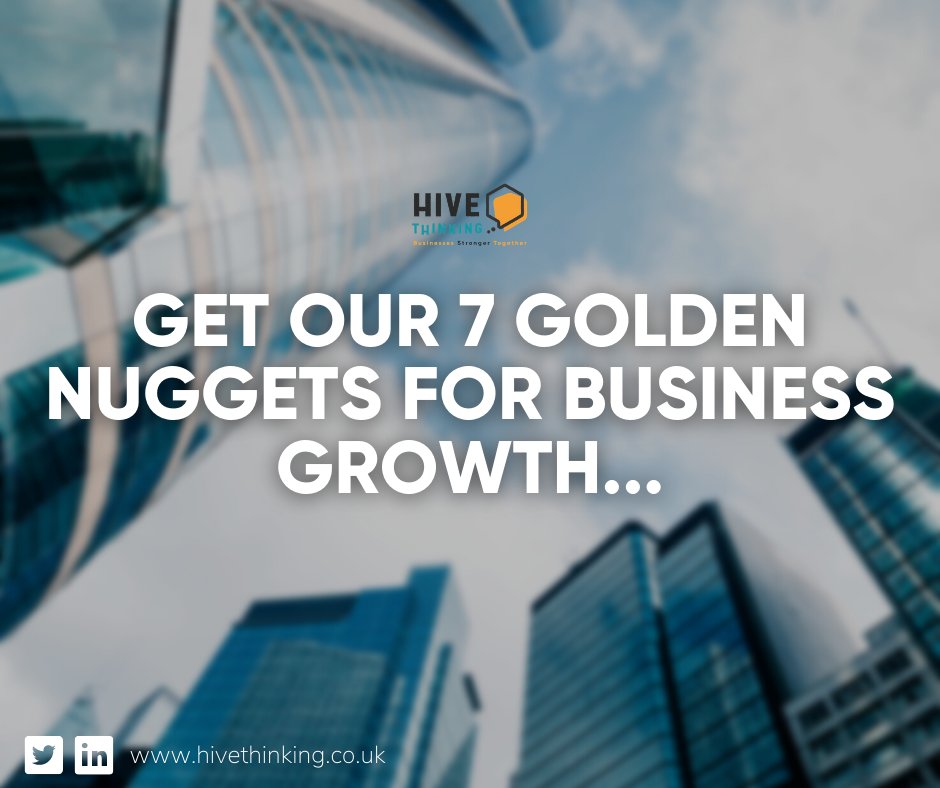 HiveThinking's tweet photo. Download our 7 Golden Nuggets for Business Growth - designed to give you workable, practical solutions to drive your business for FREE - all tried and tested!

Download a copy today - https://t.co/NvJV8ABXJP https://t.co/J91zVGO4oS